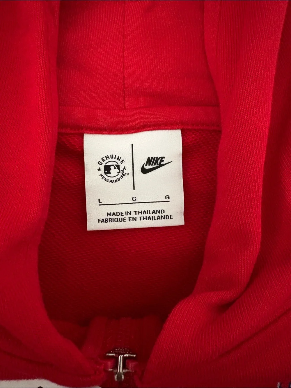 Nike women’s crop full zip up large Red Phillies sweatshirt